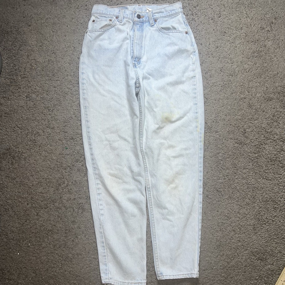 Vintage Levis Jeans Womens 10 (28x27) 521‎ Tapered Leg 90s Made in USA Y2K